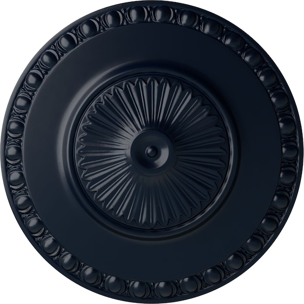 Ekena Millwork Lyon Ceiling Medallion (Fits Canopies up to 3 5/8"), Hnd-Painted Midnight Dream, 23 1/2"OD x 3 1/4"P CM23LYMDF - main